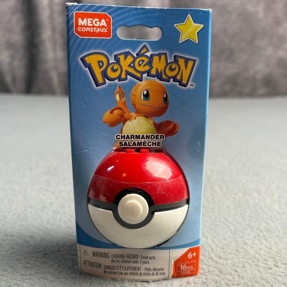Mega Construx Pokemon Charmander Poke Ball Building Set 16 Pcs GFC88 2018